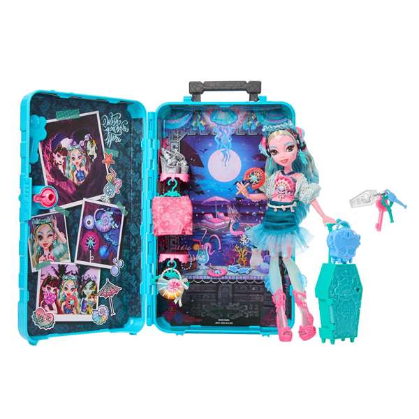 Mattel Muñeca Monster High Skulltimate Secrets Series 7 Lagoona Blue con más de 19 sorpresas