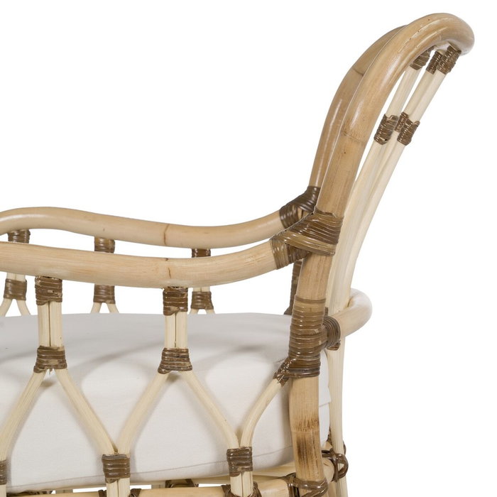 Ixia Sillón Natural de Ratán para Salón