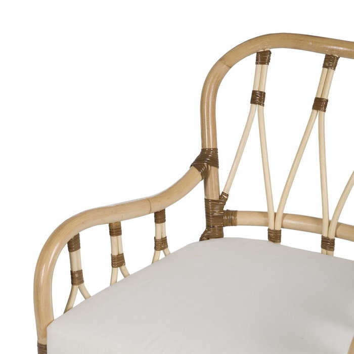 Ixia Sillón Natural de Ratán para Salón