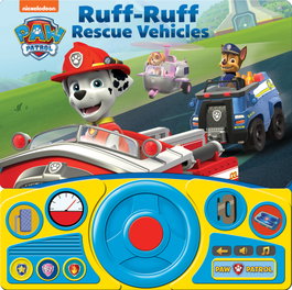 PI KIDS Steering Wheel Book: PAW Patrol Ruff-Ruff Rescue Vehicles