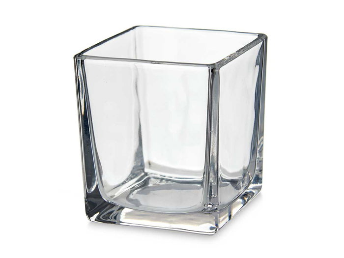 GIFTDECOR Portavelas de Cristal 8x8 Transparente Pack de 36