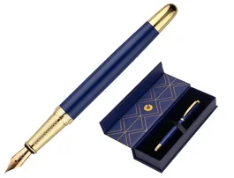 Belius Pluma Soiree Azul marino y dorado con tinta azul