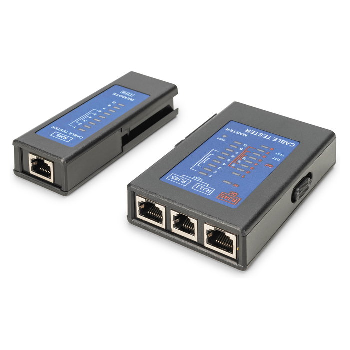 Digitus DN-14001-2 Comprobador de cables de red RJ45 con PoE Digitus DN-14001-2 Comprobador de cables de red RJ45 con PoE