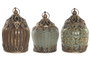 DKD Home Decor Decoración Luminosa LED Árabe Surtida Verde y Marrón 8x8x13 cm
