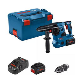 Bosch GBH 18V-28 CF PROFESSIONAL - Martillo perforador SDS Plus 18V con motor sin escobillas, 3.3J, 2x batería 8.0Ah, funda y accesorios