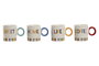 DKD Home Decor Juego de 4 Tazas New Bone Multicolor 380ml