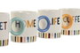 DKD Home Decor Juego de 4 Tazas New Bone Multicolor 380ml