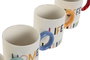 DKD Home Decor Juego de 4 Tazas New Bone Multicolor 380ml