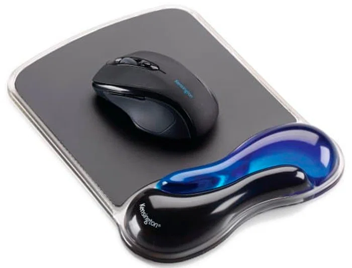 Kensington Alfombrilla para Ratón Duo Gel con Reposamuñecas Ventilado Negro/Azul 240x182x25 mm