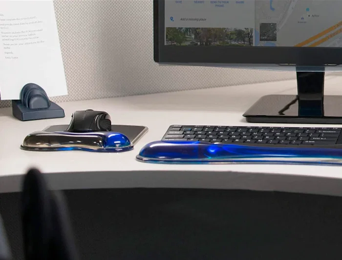 Kensington Alfombrilla para Ratón Duo Gel con Reposamuñecas Ventilado Negro/Azul 240x182x25 mm