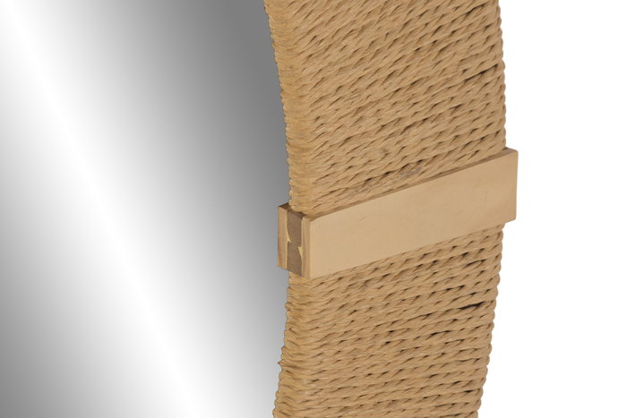 DKD Home Decor Espejo de Ratán y MDF Natural 90x90 cm DKD Home Decor Espejo de Ratán y MDF Natural 90x90 cm