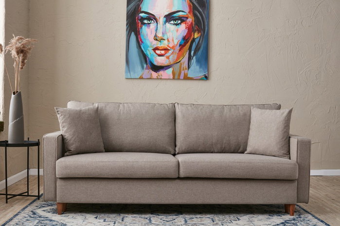 Atelier Del Sofa Sofá-Cama 3 Plazas Crema 210cm
