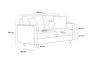 Atelier Del Sofa Sofá-Cama 3 Plazas Crema 210cm