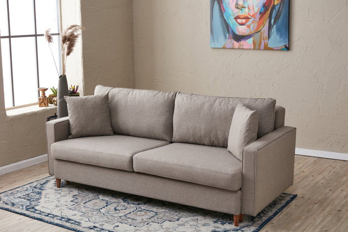 Atelier Del Sofa Sofá-Cama 3 Plazas Crema 210cm