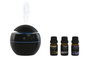 DKD Home Decor Set de 4 Difusores de Aroma con Humidificador USB y Aceites, Negro