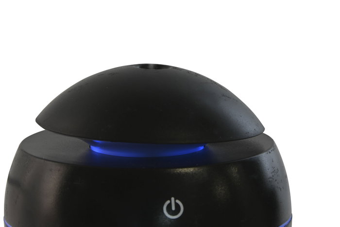 DKD Home Decor Set de 4 Difusores de Aroma con Humidificador USB y Aceites, Negro