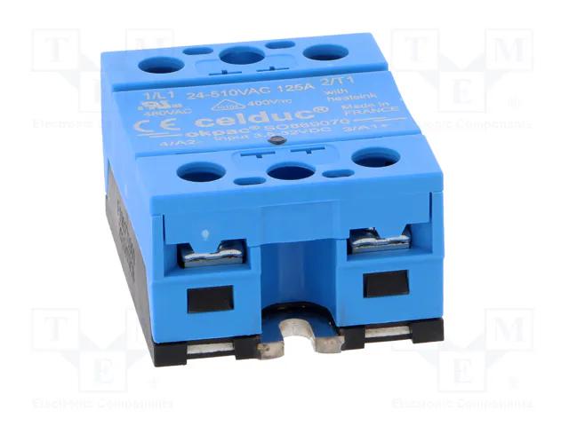 CELDUC Relé de semiconductor monofásico SO8 125A 24-510VAC