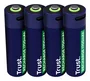 Trust Pack de 4 Pilas AA Recargables 25631 - 1700 mAh con Carga por USB-C (Hasta 800 ciclos, Blister)