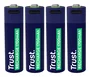 Trust Pack de 4 Pilas AA Recargables 25631 - 1700 mAh con Carga por USB-C (Hasta 800 ciclos, Blister)