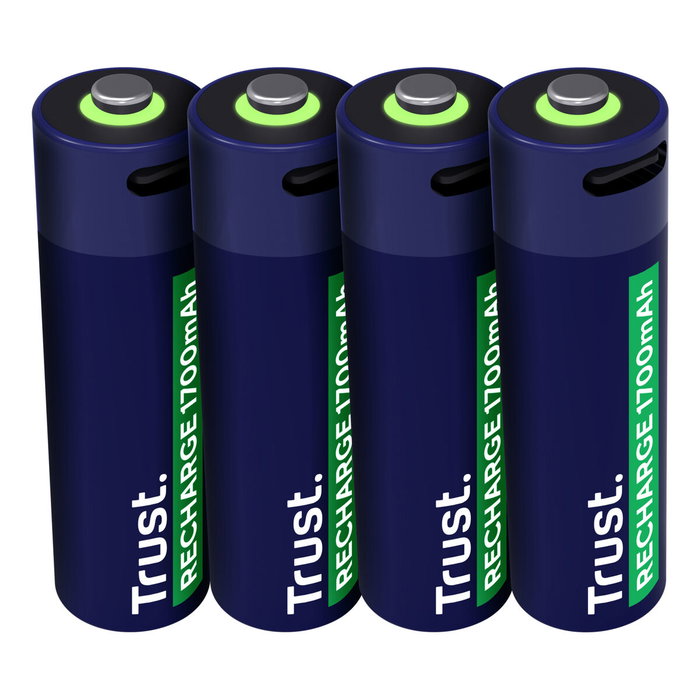 Trust Pack de 4 pilas AA recargables 25631 con carga USB-C Trust Pack de 4 pilas AA recargables 25631 con carga USB-C