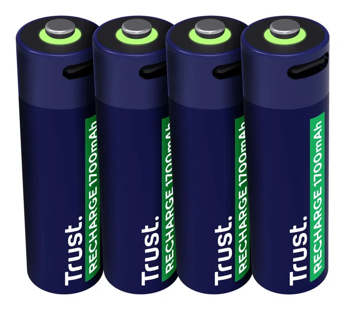 Trust Pack de 4 pilas AA recargables 25631 con carga USB-C Trust Pack de 4 pilas AA recargables 25631 con carga USB-C