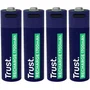 Trust 25631 Pack de 4 Pilas AA Recargables USB-C