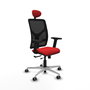 PIQUERAS Y CRESPO Silla de oficina Motilla con mecanismo Sincro/Traslack, Rojo y Negro