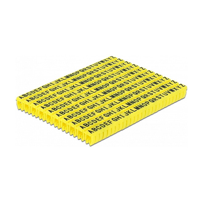 DeLOCK 18303 Clips marcadores de cables A-Z Amarillo 260 piezas