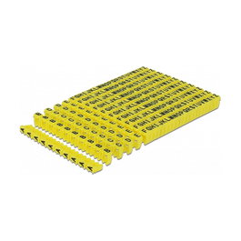 DeLOCK 18303 Clips marcadores de cables A-Z Amarillo 260 piezas