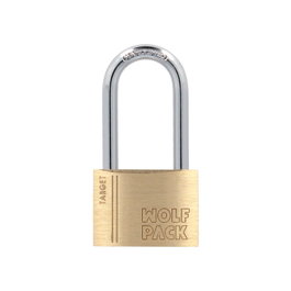 WOLFPACK LINEA PROFESIONAL Candado de Latón Arco Largo 40 mm