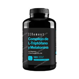 Zenement Complejo de L-Triptófano y Melatonina con Magnesio y Vitaminas B3 B5 B6 - 180 Cápsulas