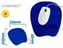 Q-connect Alfombrilla para Ratón con Reposamuñecas Ergonómico de Gel Color Azul 225x240x20 mm