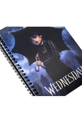 Lluvia Libreta Espiral Efecto 3D A4 Wednesday
