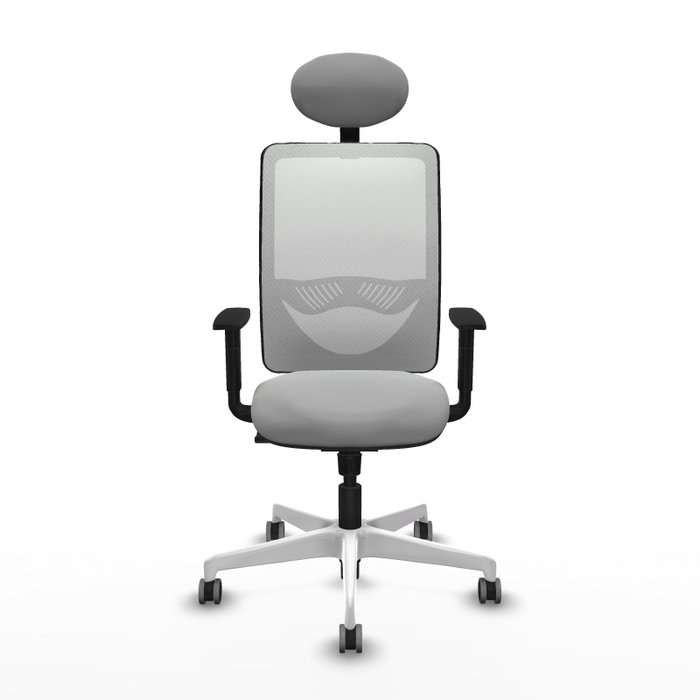 PIQUERAS Y CRESPO Silla de oficina Zulema con mecanismo Sincro, Gris claro y Blanco PIQUERAS Y CRESPO Silla de oficina Zulema con mecanismo Sincro, Gris claro y Blanco