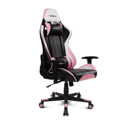 Drift Silla Gaming DR175 Rosa con Cojines Cervical y Lumbar, Respaldo Reclinable 90-135°, Reposabrazos 2D Ajustables, Pistón Clase 4, Soporta 150 kg
