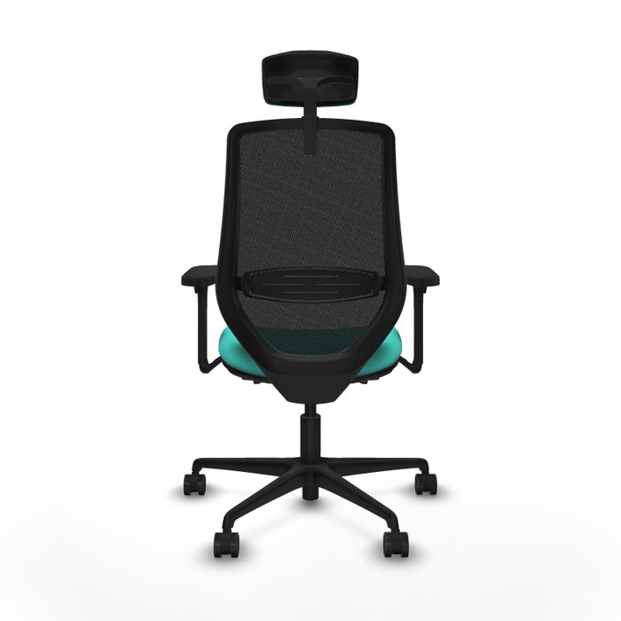 PIQUERAS Y CRESPO Silla de oficina Mardos con mecanismo Sincro/Traslack, Turquesa y Negro
