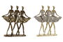 DKD Home Decor Figura Decorativa Romantico Bailarinas Cobrizo Dorado Resina 29 x 9 x 30.5 cm (4 Unidades)
