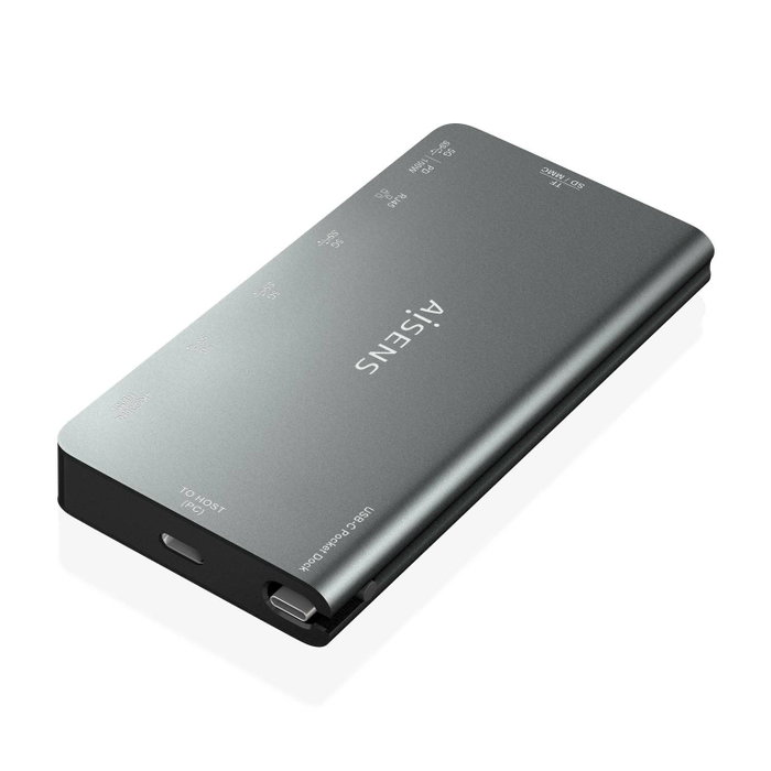 Aisens USB-C Dock 8 en 1 ASUC-8P015-GR Gris