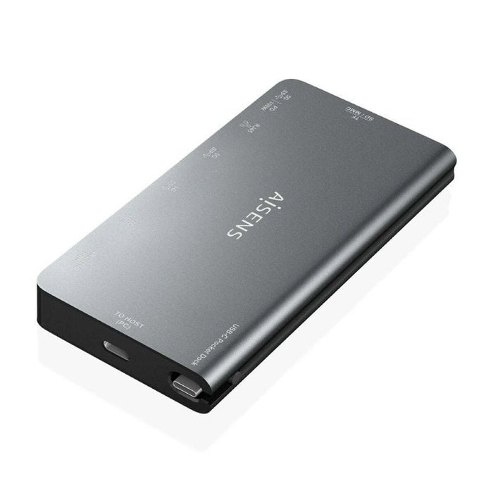 Aisens USB-C Dock 8 en 1 ASUC-8P015-GR Gris Aisens USB-C Dock 8 en 1 ASUC-8P015-GR Gris