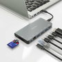 Aisens USB-C Dock 8 en 1 ASUC-8P015-GR Gris