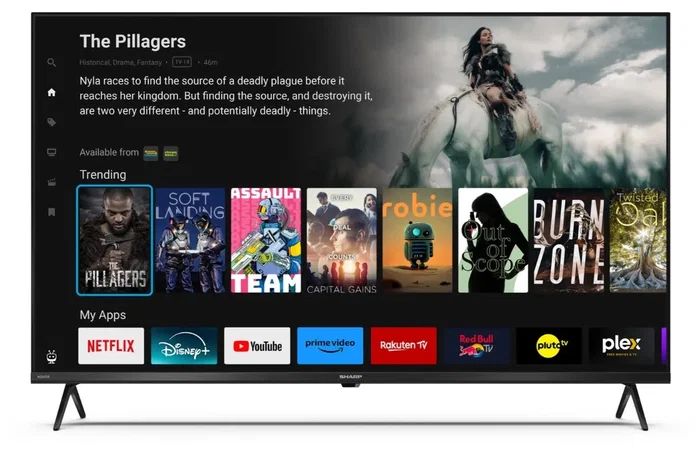 Sharp 55GK4445E Smart TV LED 4K UHD 55" DVB-T2/C/S2 Wi-Fi 3xHDMI 2xUSB 60Hz
