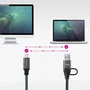 Nanocable Cable USB 3.2 Gen2x2 20Gbps 100W USB-C+A a USB-C, 1.5m, Gris/Negro