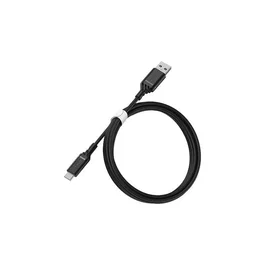 OtterBox Standard - Cable USB Tipo A a Tipo C (USB-A a USB-C) - 1 metro - Negro - 3A - Alivia Tensión - Garantía Limitada de por Vida