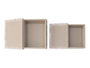 DKD Home Decor Set de 2 Cajas Decorativas Tapizadas en Lino Diseño Floral