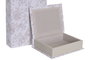 DKD Home Decor Set de 2 Cajas Decorativas Tapizadas en Lino Diseño Floral