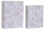 DKD Home Decor Set de 2 Cajas Decorativas Tapizadas en Lino Diseño Floral