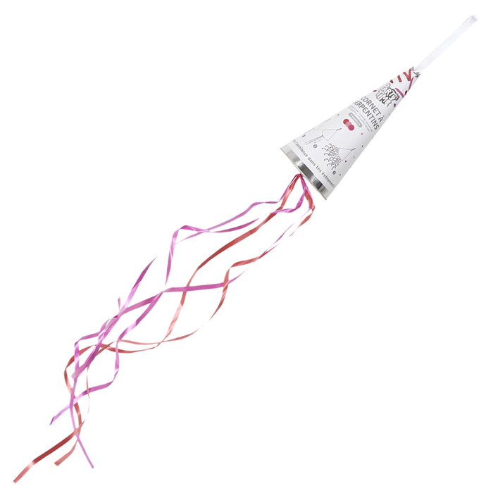 Party Time Cono de Serpentinas Surtidas para Fiestas - Rosas, Azules y Arco Iris