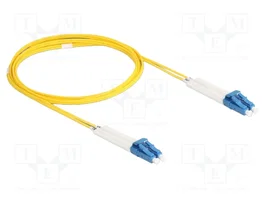 DeLOCK Cable de fibra óptica LC Duplex a LC Duplex monomodo OS2 acodado 2 m