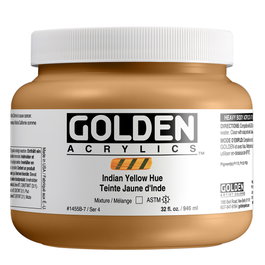Golden Heavy Body Colores Acrílicos Tono Indio Amarillo 946 ml