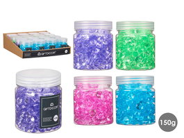Giftdecor Bote 150gr Diamante Med Surtidos Colores 6.5x8x6.5cm (Set de 32)